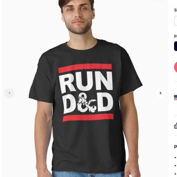 D&D | Bundle of TWO tees | Carpe DM / RUN D&D dungeons dragons shirts XL - Picture 2 of 14